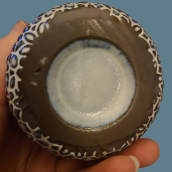 NWOT Set Of 6 Domaine Embossed Artisan Double Walled Tea Mugs - Picture 3 of 4